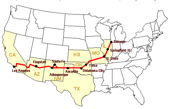 Route 66 Map